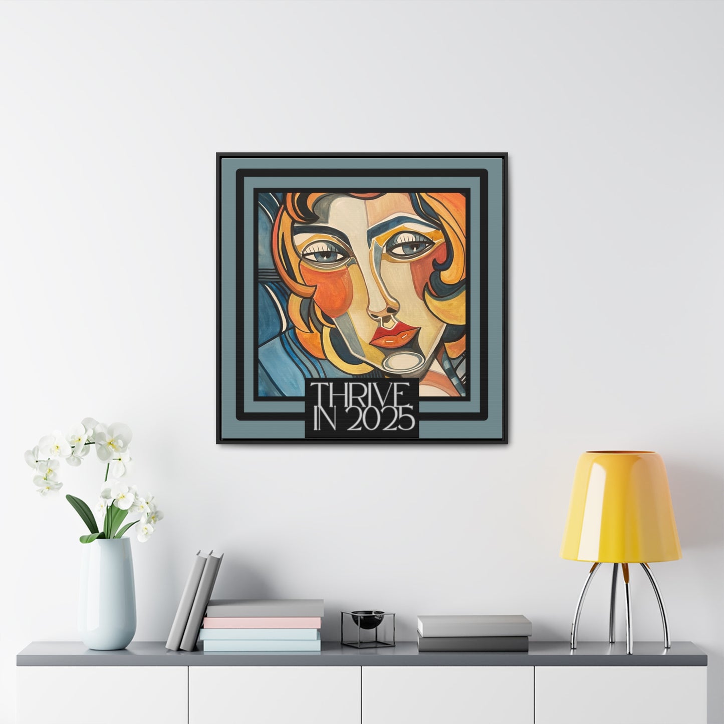 THRIVE IN 2025 CANVAS in Square Frame
