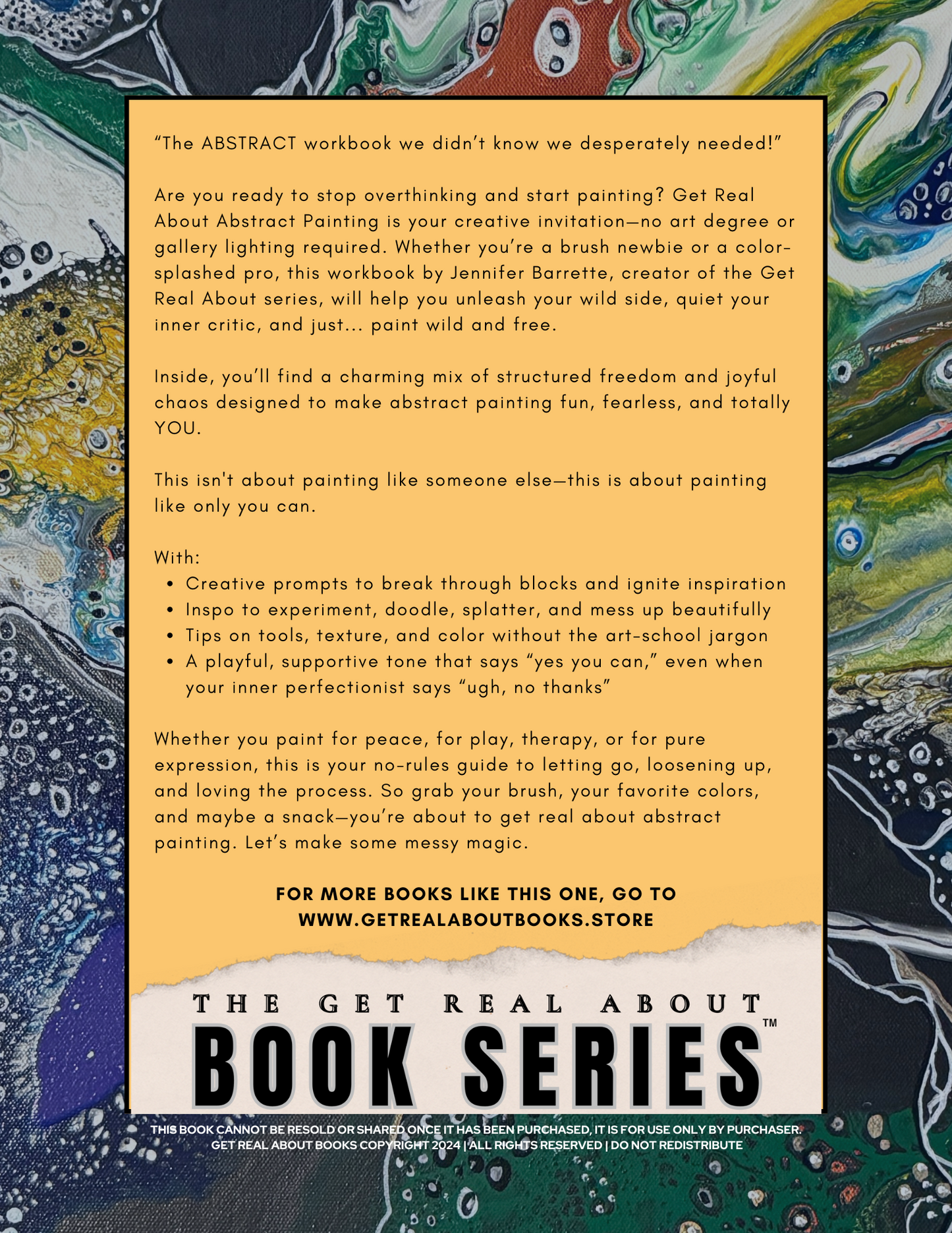 ABSTRACT ART Digital Printable Workbook - Painting Guide, Art Practice Sheets, Beginner Watercolor PDF