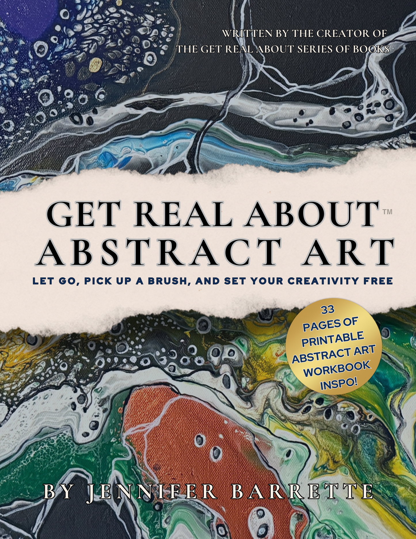 ABSTRACT ART Digital Printable Workbook - Painting Guide, Art Practice Sheets, Beginner Watercolor PDF