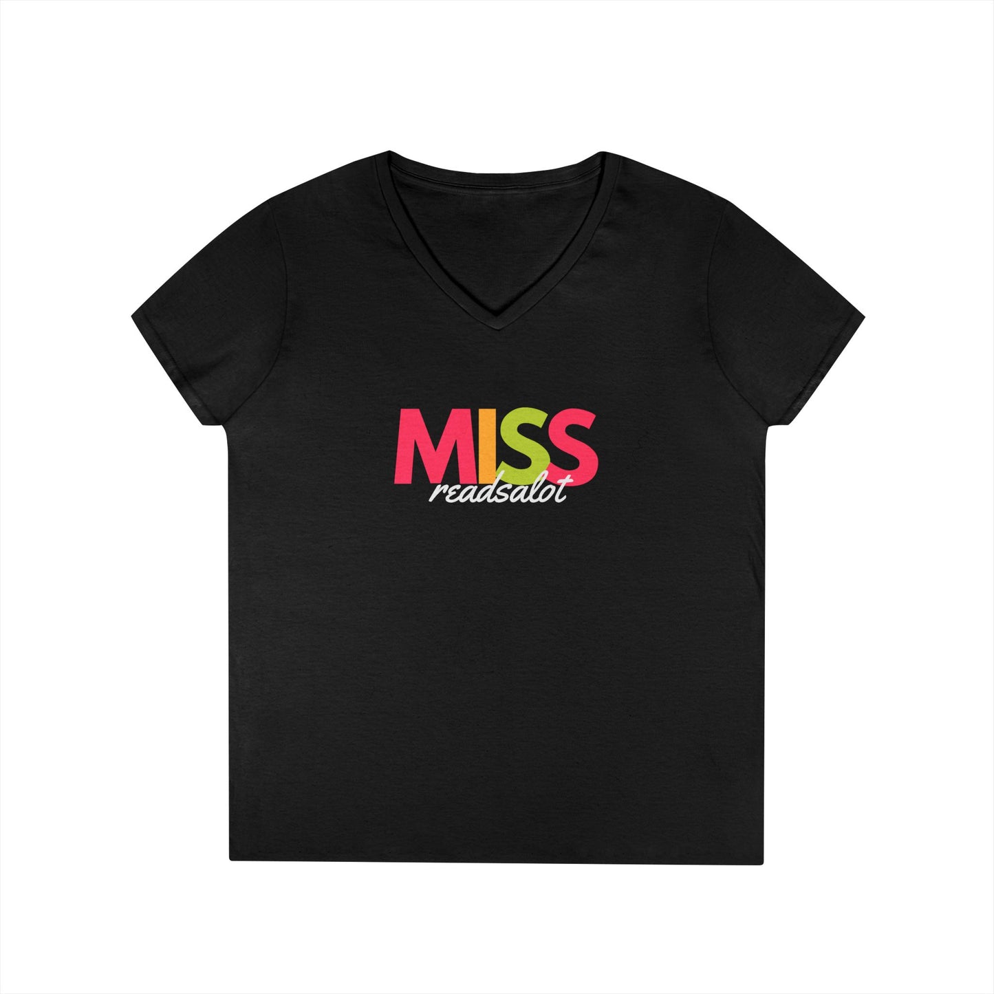 Miss Readsalot V-Neck T-Shirt, funny quote, literary enthusiast gift