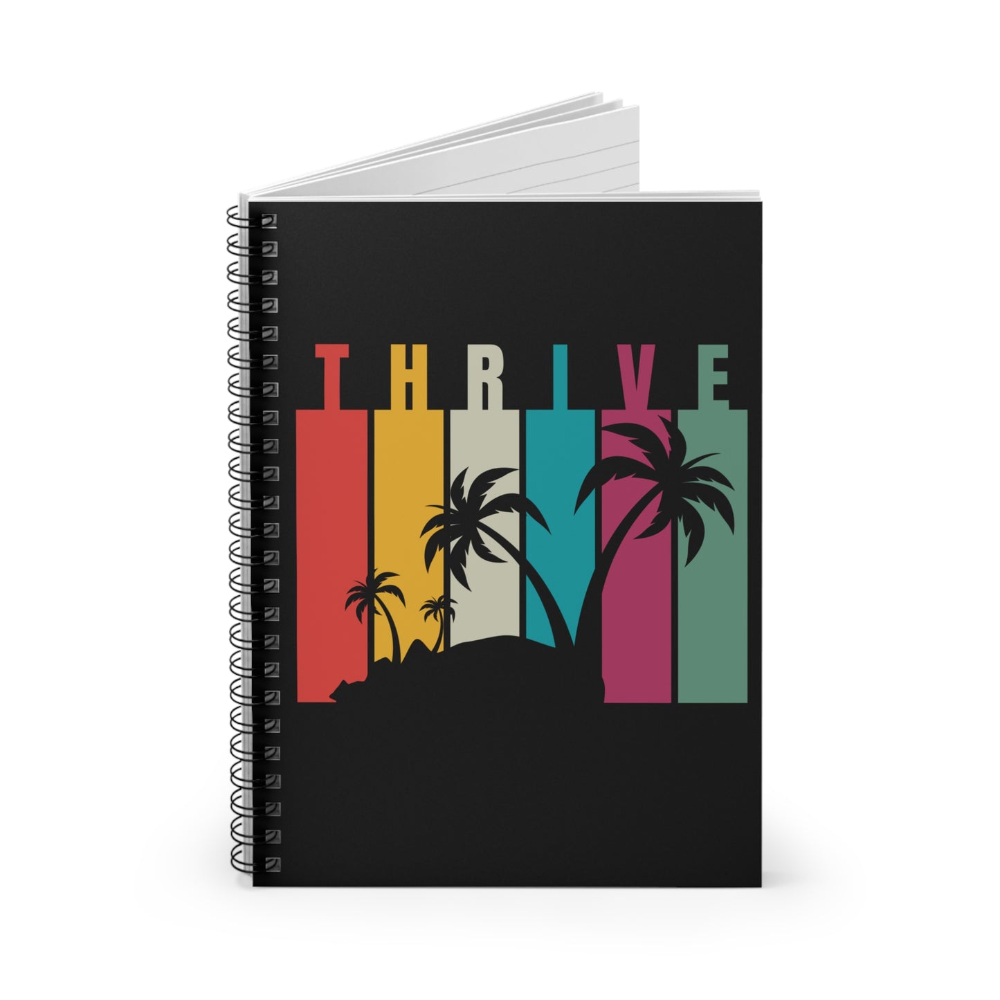 BLACK THRIVE Spiral Notebook - Ruled Line