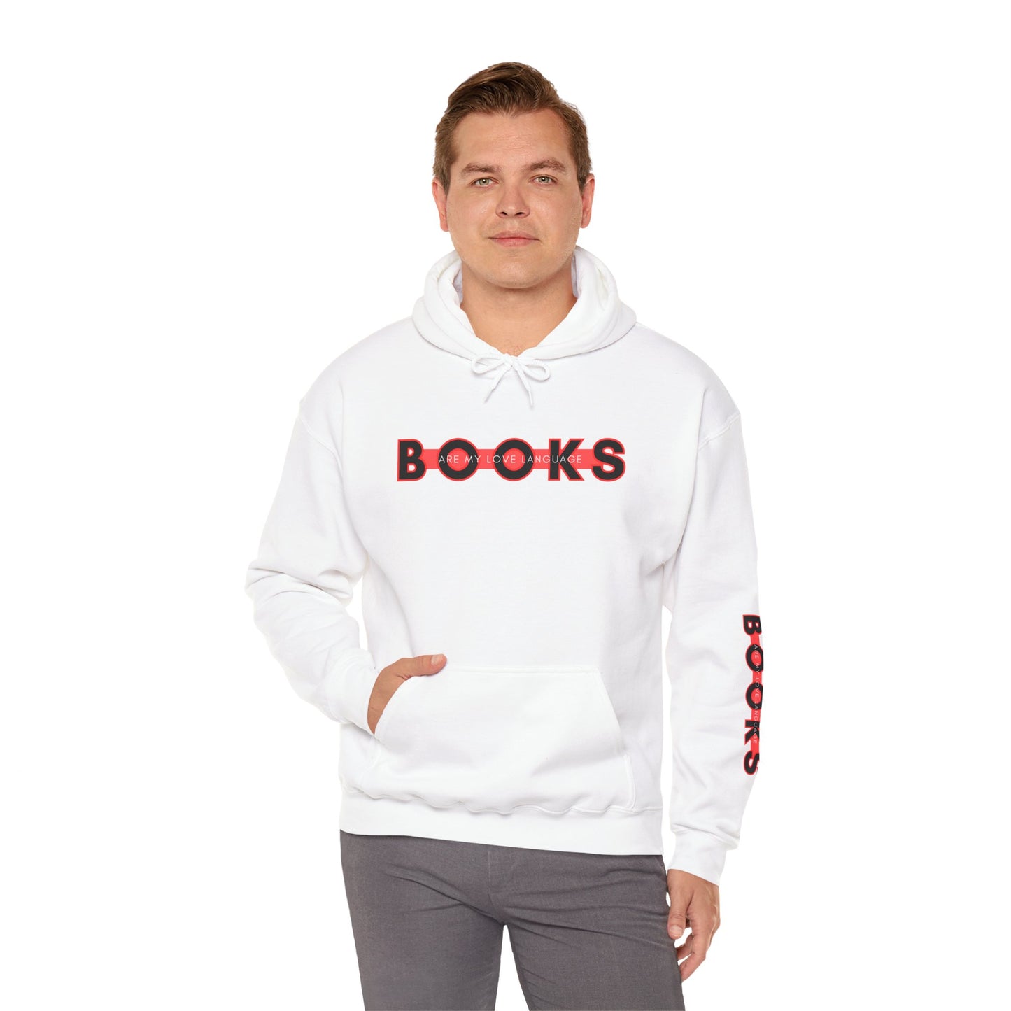 Books are my Love Language Hooded Sweatshirt - the perfect gift for the literary geek in your life, book lover, book club friend, or valentines day