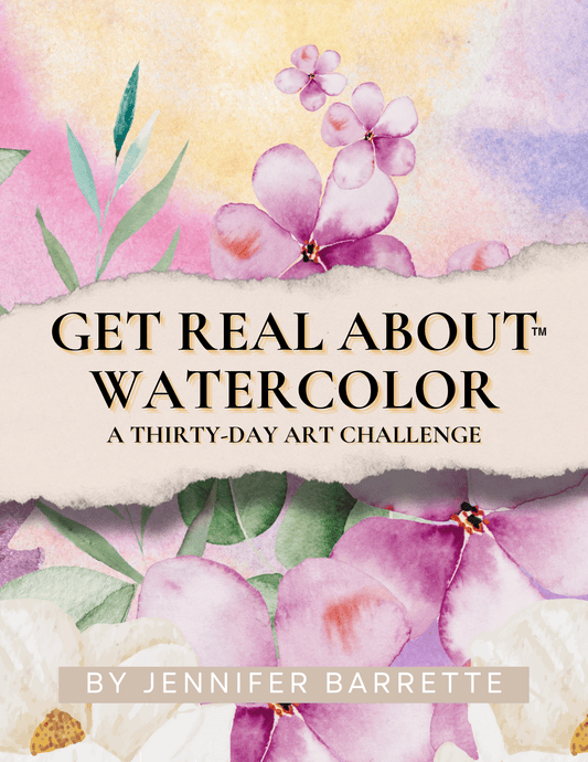GET REAL ABOUT WATERCOLOR - A 30 Day Art Challenge Digital/Printable workbook