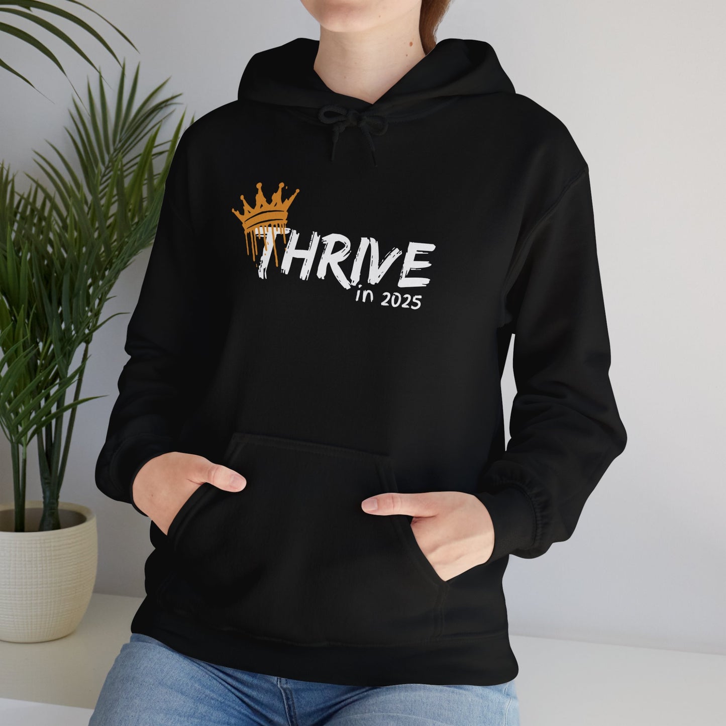 Black Thrive in 2025 Heavy Blend™ Hooded Sweatshirt