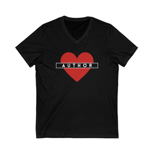 AUTHOR LOVE - Short Sleeve V-Neck Tee