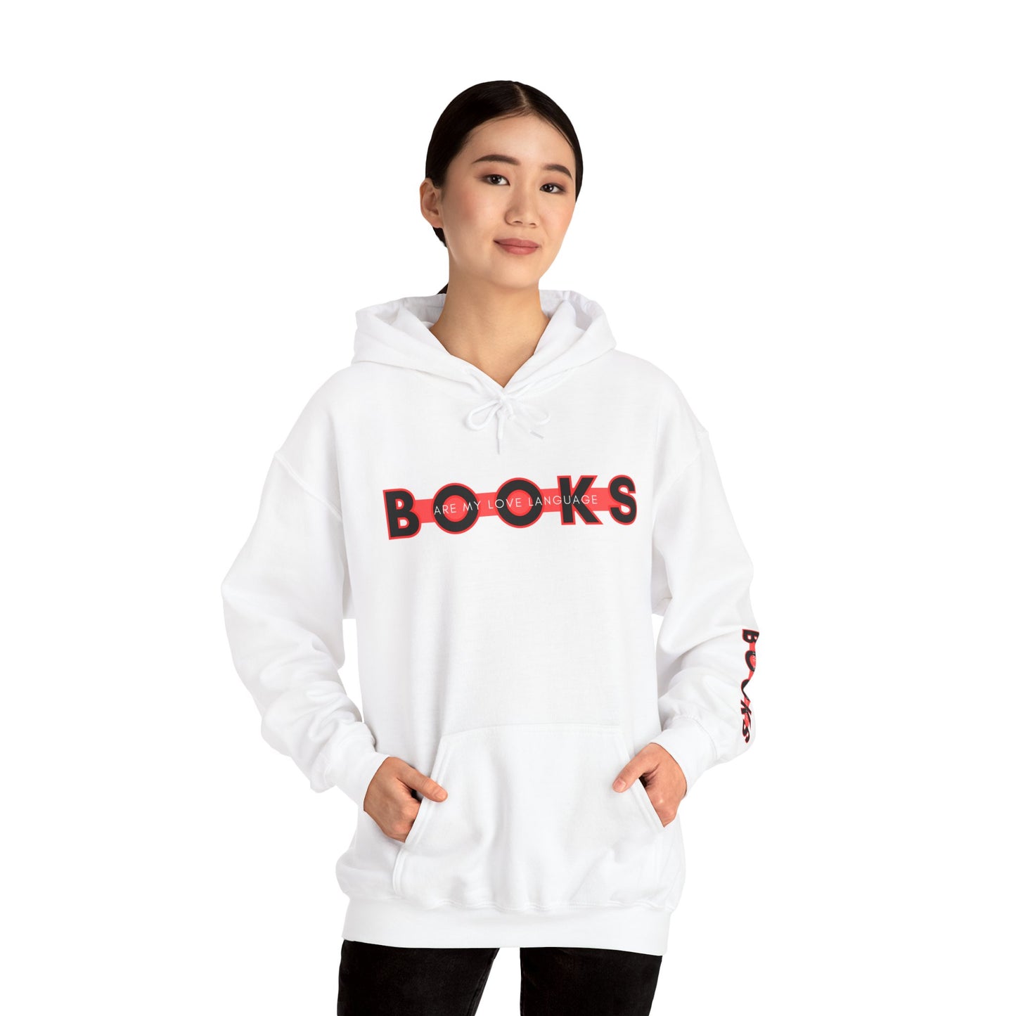 Books are my Love Language Hooded Sweatshirt - the perfect gift for the literary geek in your life, book lover, book club friend, or valentines day