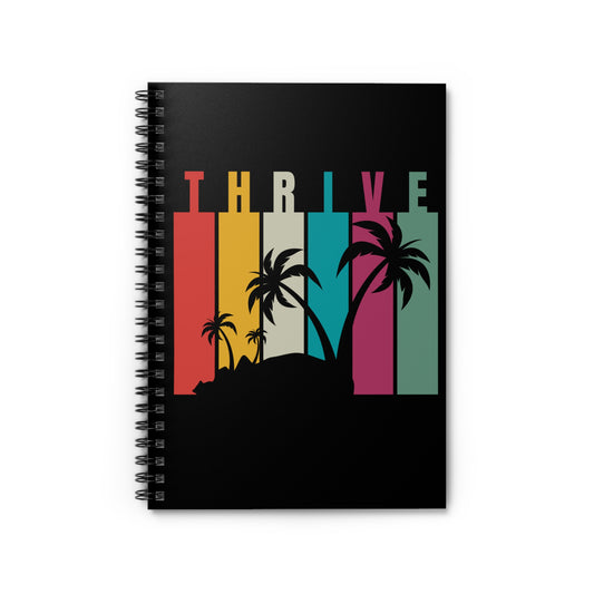 BLACK THRIVE Spiral Notebook - Ruled Line