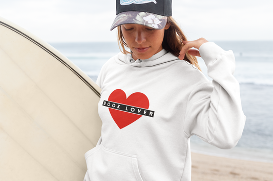 Tell the world you're a book lover with this comfie hoodie. 